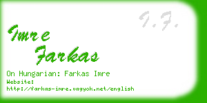 imre farkas business card